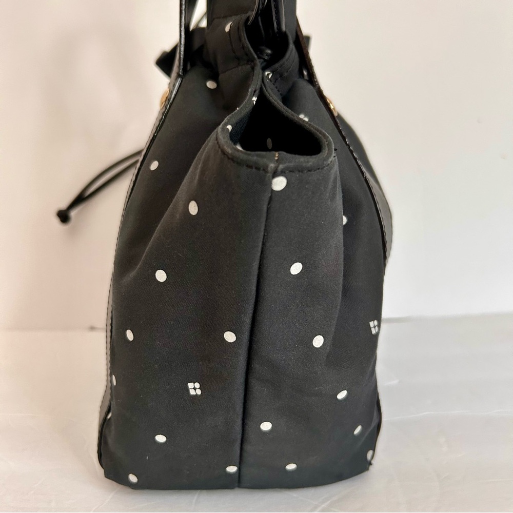 Kate Spade Vintage Black & White Polka Dot Double Handle Shoulder Bag - Picture 5 of 14